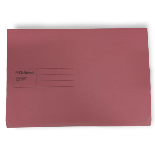Picture of GUILDHALL CARDBOARD DOCUMENT WALLET PINK